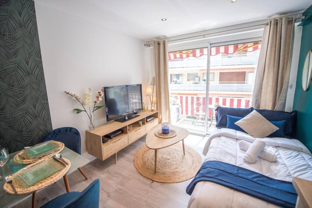 4 Couchages Climatise Direct Plage Wifi Parking Αντίμπ Εξωτερικό φωτογραφία